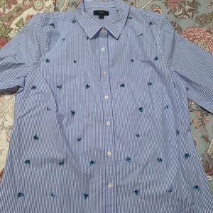 JCrew embroidered Perfect shirt